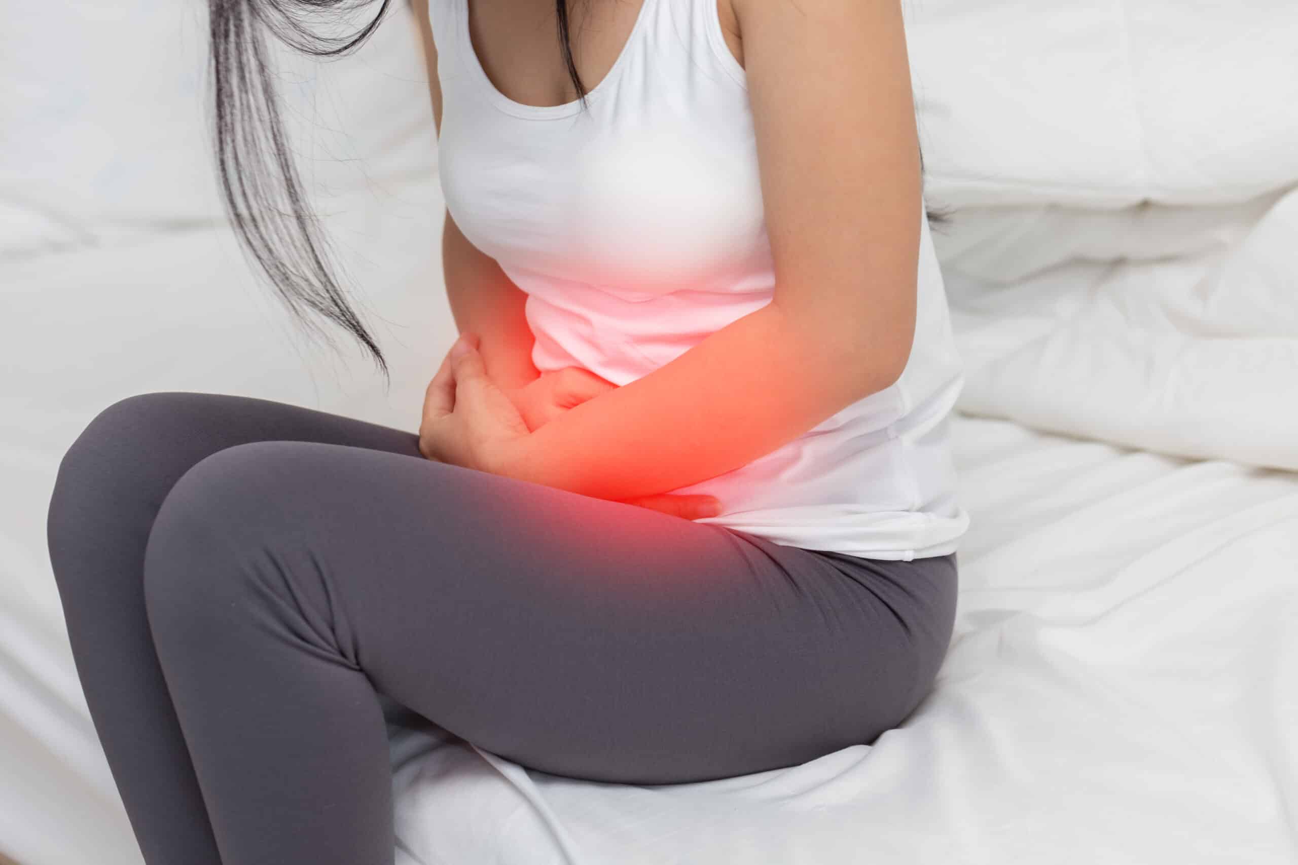 Stomachache In Young Asian Woman