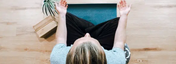 Lady doing meditation