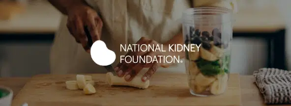 Banner with National kidney foundation