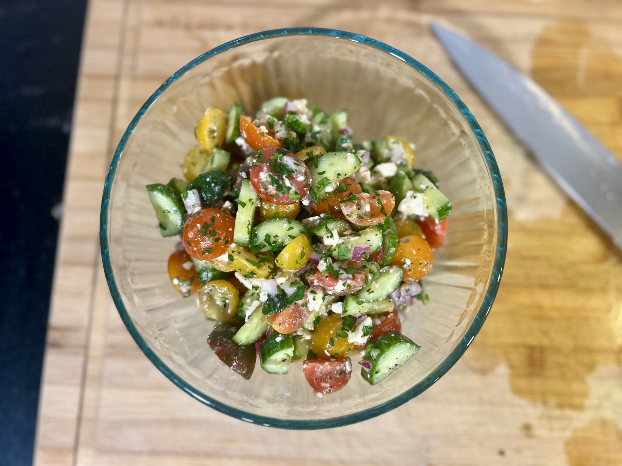 Greek-Inspired Cucumber Tomato Feta Salad