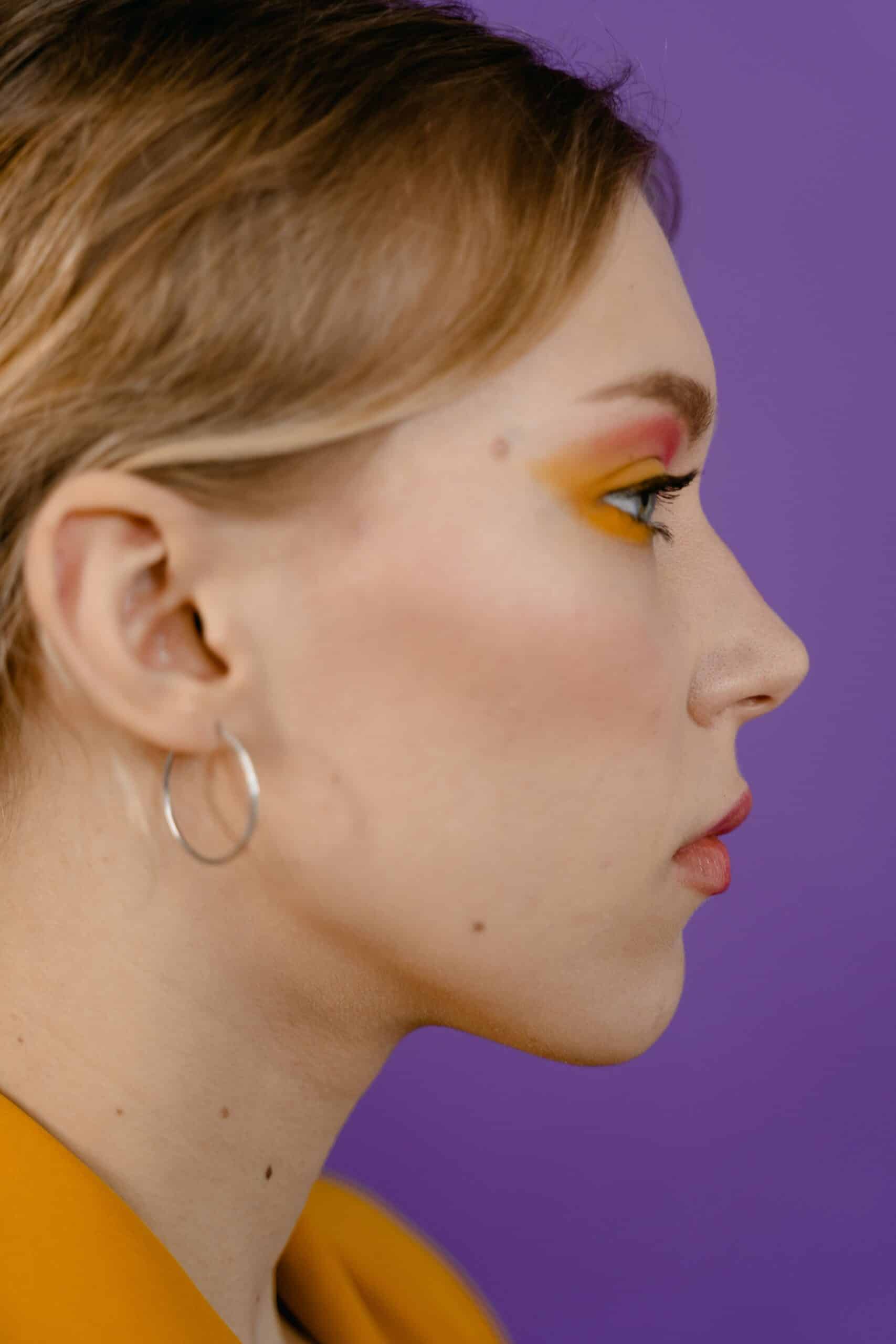 Profile View Of Woman Depicting Ozempic Face